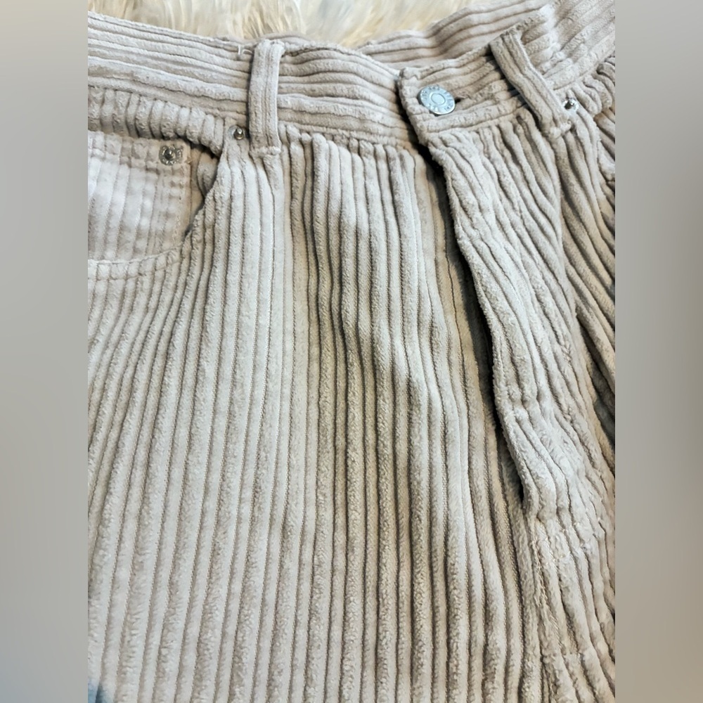 BDG Beige Corduroy Straight Leg High Rise Pants Size 29 Urban Outfitters - Picture 2 of 7